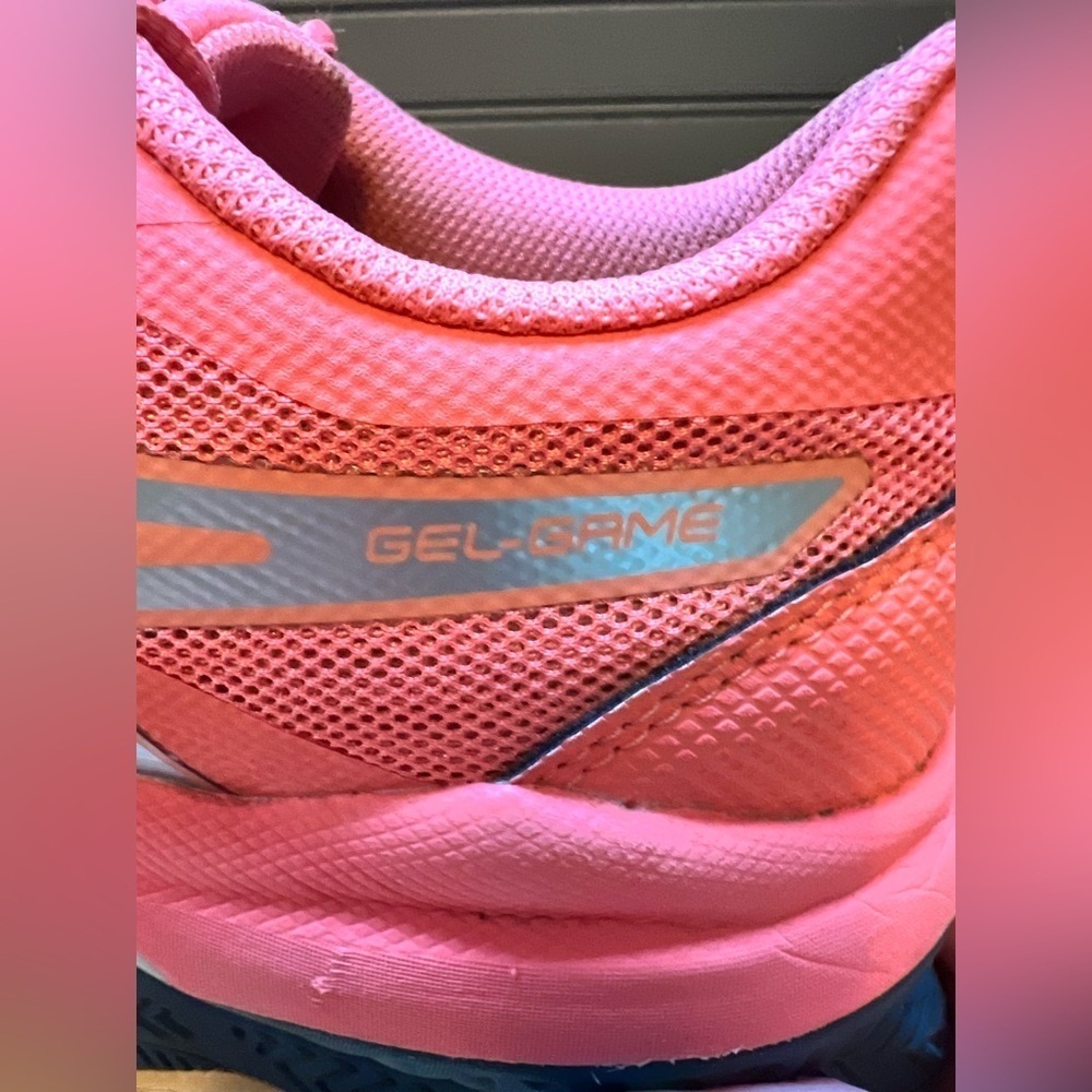 ASICS Womens Sneakers size 7.5 Gel Game tennis court shoes coral pink - Picture 9 of 9